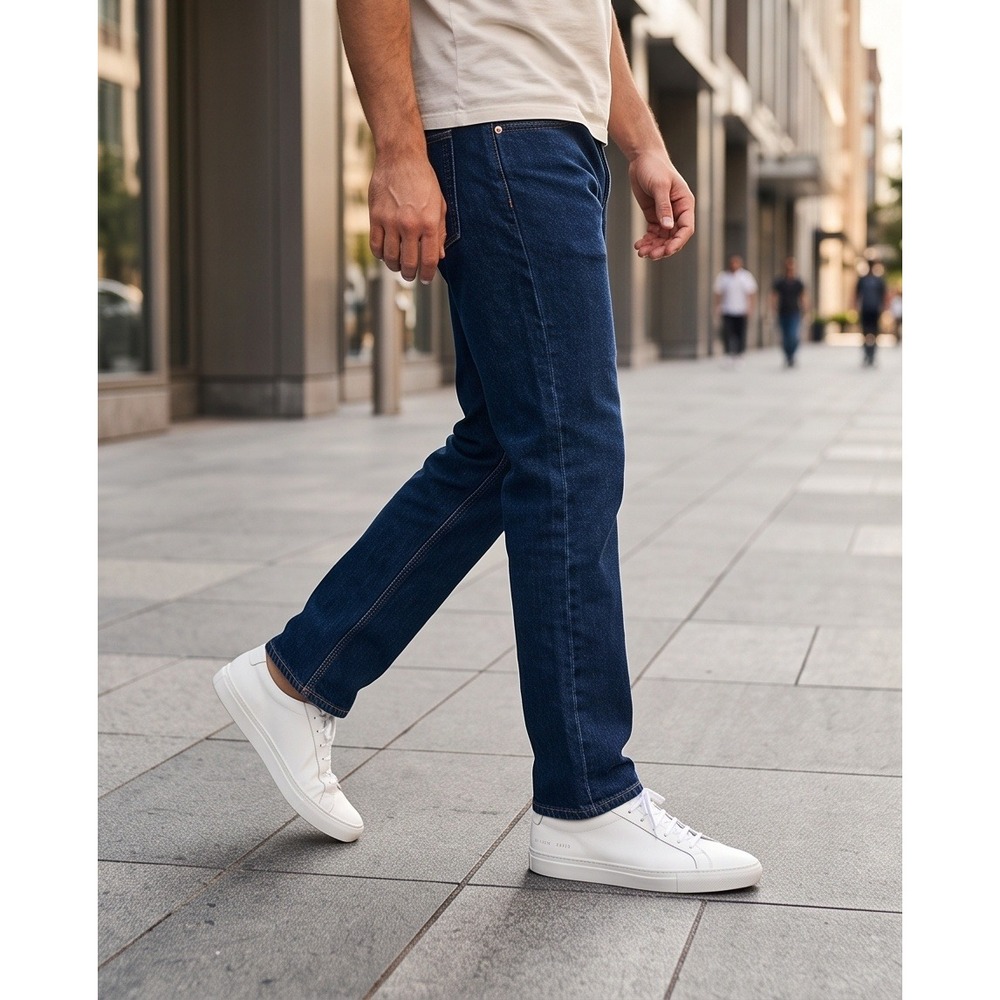 Levis 502 38x30 Taper Stretch‎ Mens Jeans Dark Wash Indigo Blue NWT